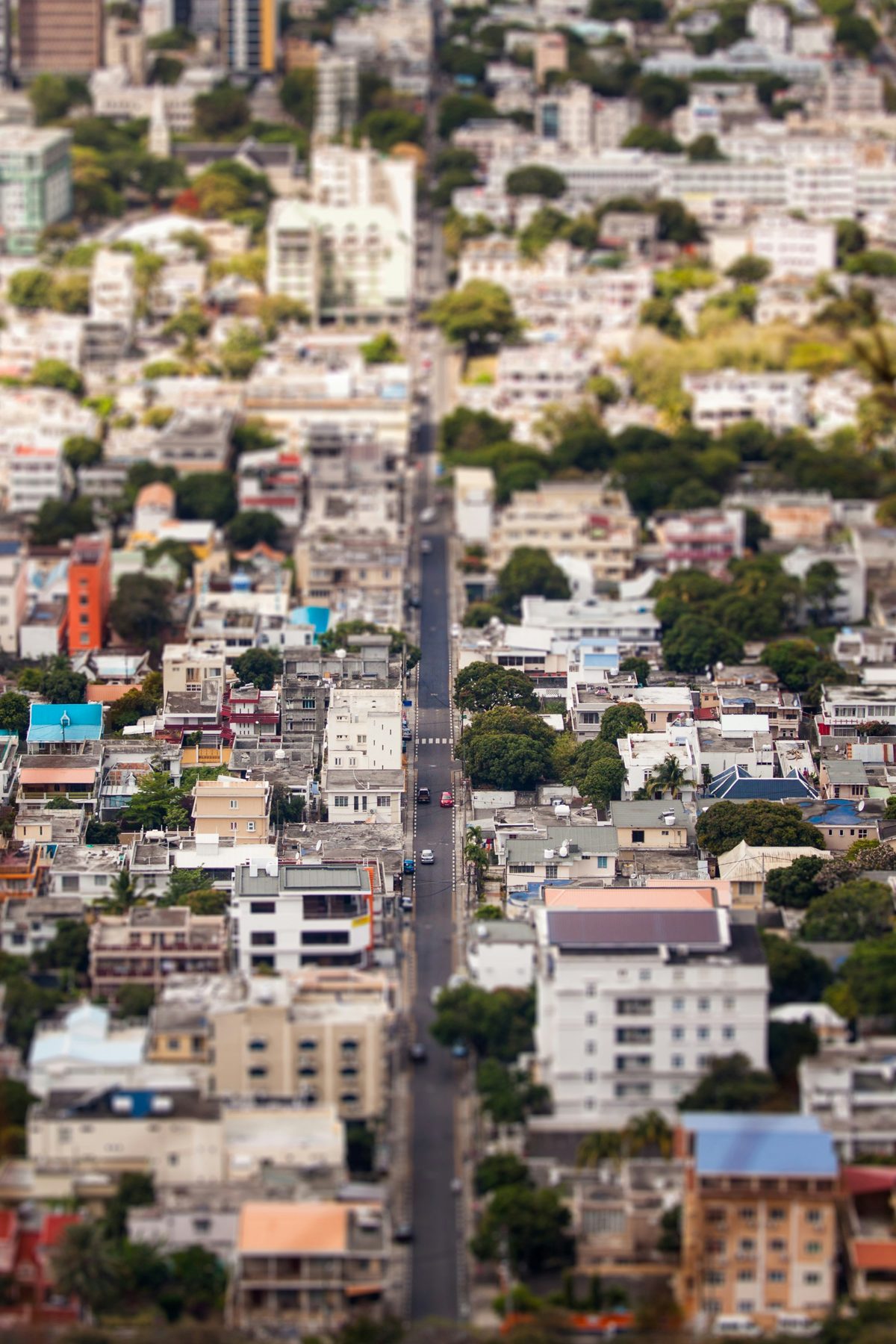 Aerial view of Port Louis, Mauritius